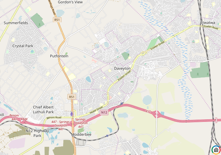 Map location of Daveyton